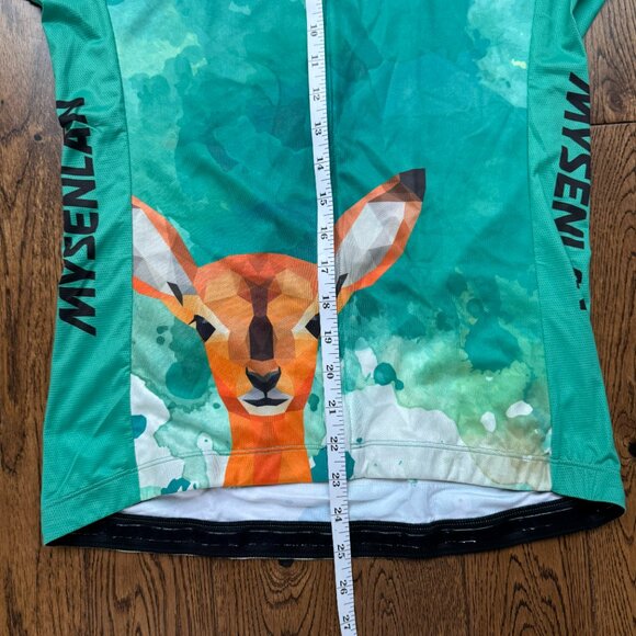 Mysenlan Women's Cycling Long Sleeve Breathable Jersey Green Nature Graphic XL - Picture 9 of 13